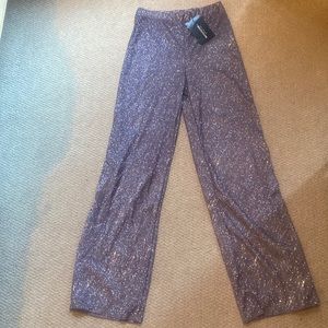 NWT Sparkly purple high waisted pants